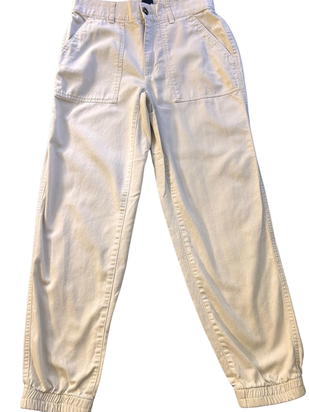 Women Casual Elastic-Cuff Pants - Cream